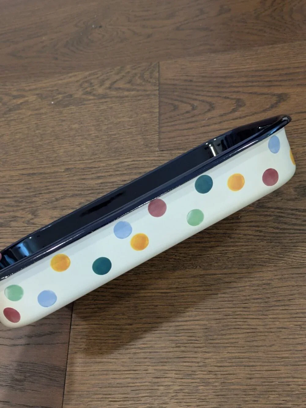 Brand new Emma Bridgewater polka dot multi coloured roasting tin